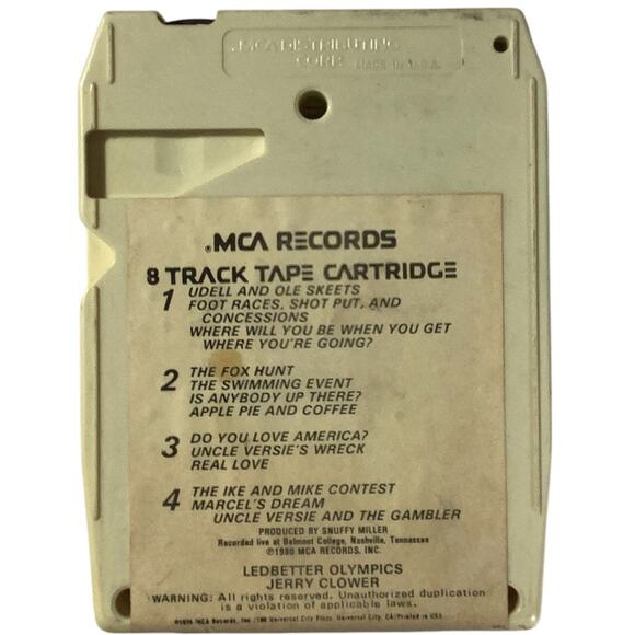 Vintage 1976 8-Track Tape - Jerry Clower Presents The Ledbetter Olympics, MCA - Picture 5 of 6